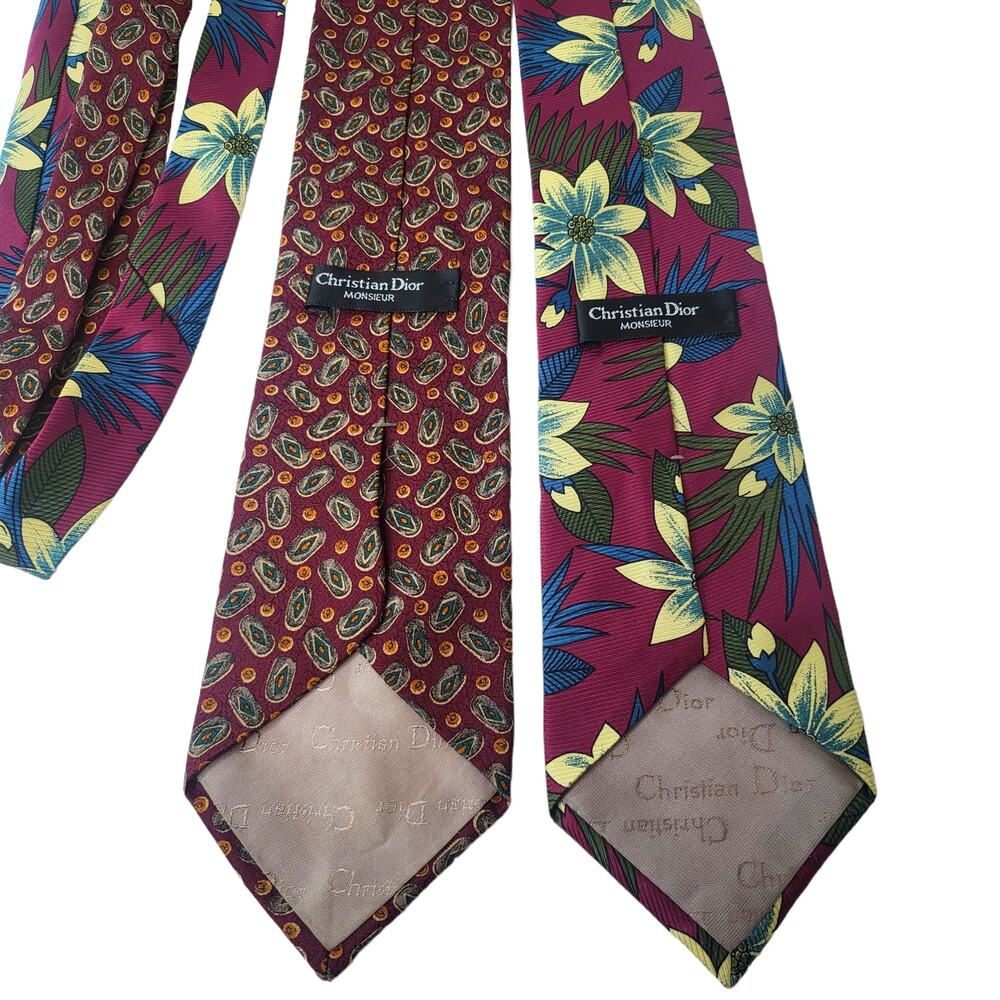 Christian Dior Monsieur‎ Men Tie Lot Italian Silk   #327